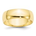 thumbnail image 1 of 10KY Bande Demi-Ronde 7mm LTW Taille 8.5 Taille 8.5, 1 of 3