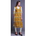 thumbnail image 3 of Bimba Kurti Longue Droite pour Femmes Imprimée Indienne en Rayonne Slub Tunique à Manches 3/4, 3 of 6