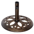 thumbnail image 1 of Outsunny Patio Umbrella Base Stand, Fit Dia. 1.5", 2" Pole, Bronze, 1 of 10