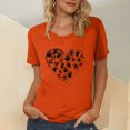 thumbnail image 2 of Dadaria T-Shirt pour Femmes T-Shirt Orange Hauts T-Shirt à Manches Courtes Col Ras du Cou Tee Matières Chandail d'Été Blouses S, 2 of 5