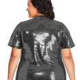 thumbnail image 3 of George Plus Women's Metallic Dot Sequin Tee Dress, 3 of 6
