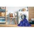 thumbnail image 2 of Ahgly Company Machine Washable Indoor Round Transitional Blue Ribbon Blue Area Rugs, 4' Round, 2 of 7