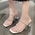 thumbnail image 1 of Cameland New Summer Square Head Women's Shoes Fashion Rhinestone Thick Heel Sandals, 1 of 5