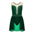 thumbnail image 4 of Miaeowve Justaucorps de Danse Brillants pour Filles, Robe de Danse Lyrique en Maille Transparente Croisée pour Patinage sur Glace, Tenue de Danse Verte 12, 4 of 7