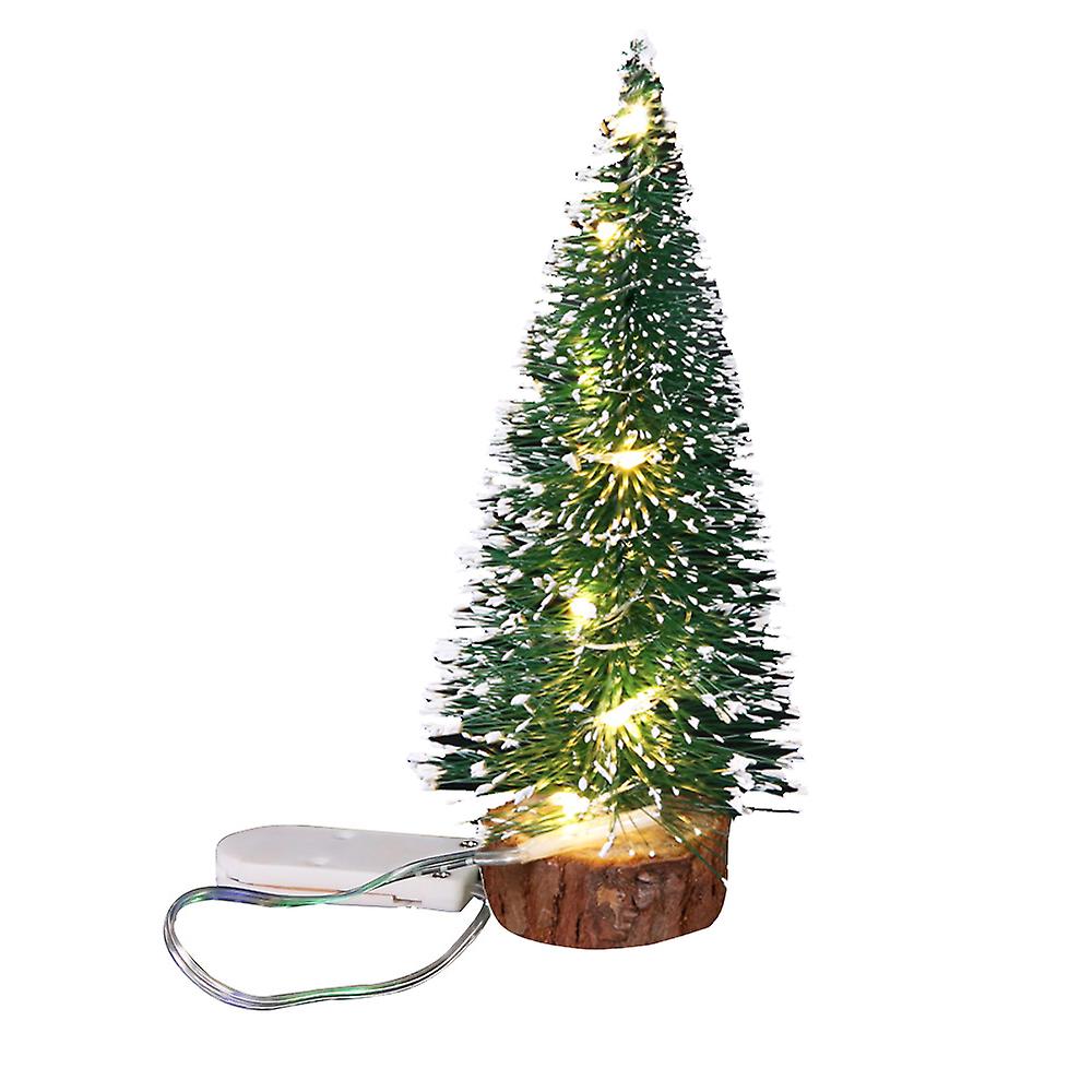 Jinsinto LED Lights Small Pine Christmas Trees, Xmas Gift, Holiday Party, Home Tree Decor (10cm Warm Lamp)