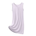 thumbnail image 1 of Diufon Robe de Pyjama pour Femme Été Mince Respirante Sans Manches Col Ras du Cou Chemises de Nuit Décontractées Amples Vêtements de Nuit pour la Maison, 1 of 6