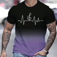 thumbnail image 2 of LUOGENLI T-shirts pour Homme pour Hommes T-Shirt à Imprimé Numérique Col Rond Manches Courtes T-Shirt Homme T-shirts Amusants T-shirts Graphiques Vêtements d'Été T-shirts pour Homme T-Shirt Graphique Saint-Valentin Violet Pâle S, 2 of 4