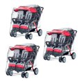 thumbnail image 1 of Foundations 4-Seat Quad Stroller Rain Cover 3 Pack, Easy to Use Snaps Surrounding a Mesh Window, Air Ventilation While Covered (Clear), 1 of 5
