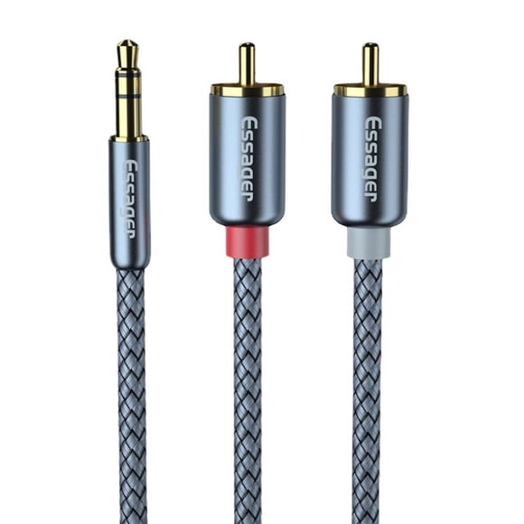 Essager RCA Aux Cable 3.5mm Jack to 2 RCA Audio Cable Y Splitter (5m)