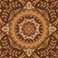 thumbnail image 1 of Ahgly Company Machine Washable Indoor Square Transitional Orange Area Rugs, 6' Square, 1 of 7