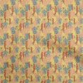 thumbnail image 1 of oneOone Cotton Poplin Twill Yellow Fabric Tropical Craft Projects Decor Fabric Printed By The Yard 56 Inch Wide, 1 of 5