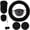 blacksuit, variant on CHUANK 6 Piece Plush Car Accessories Set Plush Steering Wheel Cover Soft Fuzz Handbrake Gear Shift Cover Bling Mirror Ornament