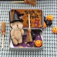 thumbnail image 3 of stanreset Handmade Cute Witch Teddybear In Box Miniature Witcher With Broom Pumpkin Cat Halloween Party khaki, 3 of 6