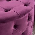 thumbnail image 2 of Ottoman Zina en Faux Velours Violet, 2 of 5