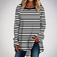 thumbnail image 2 of Birdeem Hauts pour Femmes Décontractés Été Manches 3/4 Femmes Décontractées Manches Longues Col Rond Hauts Blouse Ample Imprimé Graphique Chemise Hauts et Blouses Été, 2 of 5