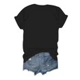 thumbnail image 3 of TSADFHJI Hauts d'Hiver pour Femmes Tendance 2024 T-Shirt à Col Rond pour Femmes à Lettres Imprimées Manches Courtes Col Rond T-Shirt Haut TTG Noir, 3 of 3