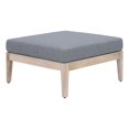 thumbnail image 1 of Linon Morningside Ottomane d'Extérieur en Bois d'Acacia avec Coussin Gris, Naturel, 1 of 9