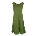 thumbnail image 2 of B91xZ Robes Grande Taille pour Femmes Mode Manches Bouffantes Robe Évasée à Volants Été Hiver Tenue de Plage Robes,AG TTG, 2 of 4
