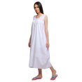 thumbnail image 3 of Moomaya Womens Lace Border Sleepwear For Ladies Button Placket Nightdress, 3 of 4