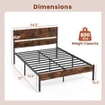 thumbnail image 3 of Costway Full Size Bed Frame with Wooden Headboard Under-Bed Storage No Box Spring Needed, 3 of 10