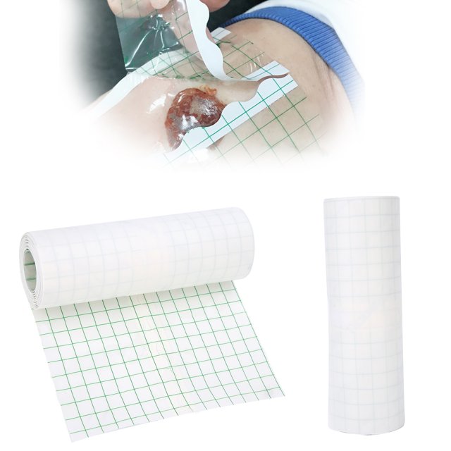 Transparent Adhesive Bandage, Transparent Stretch Dressing Adhesive Bandage Waterproof Clear Film Dressing Tape Protective Bandage for Wound Care Fixed Plasters