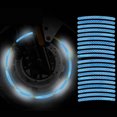 thumbnail image 1 of EGNMCR 40pcs Car Wheel Reflective Stickers Stripe Rim Reflective Decals Night Decoration Reflective Strips For Cars Trucks Auto Reflective Tire Stickers, 1 of 3