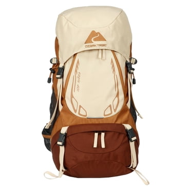 Ozark Trail 40 Liter Adult Hiking Backpack, Unisex, Beige, 40 Liter