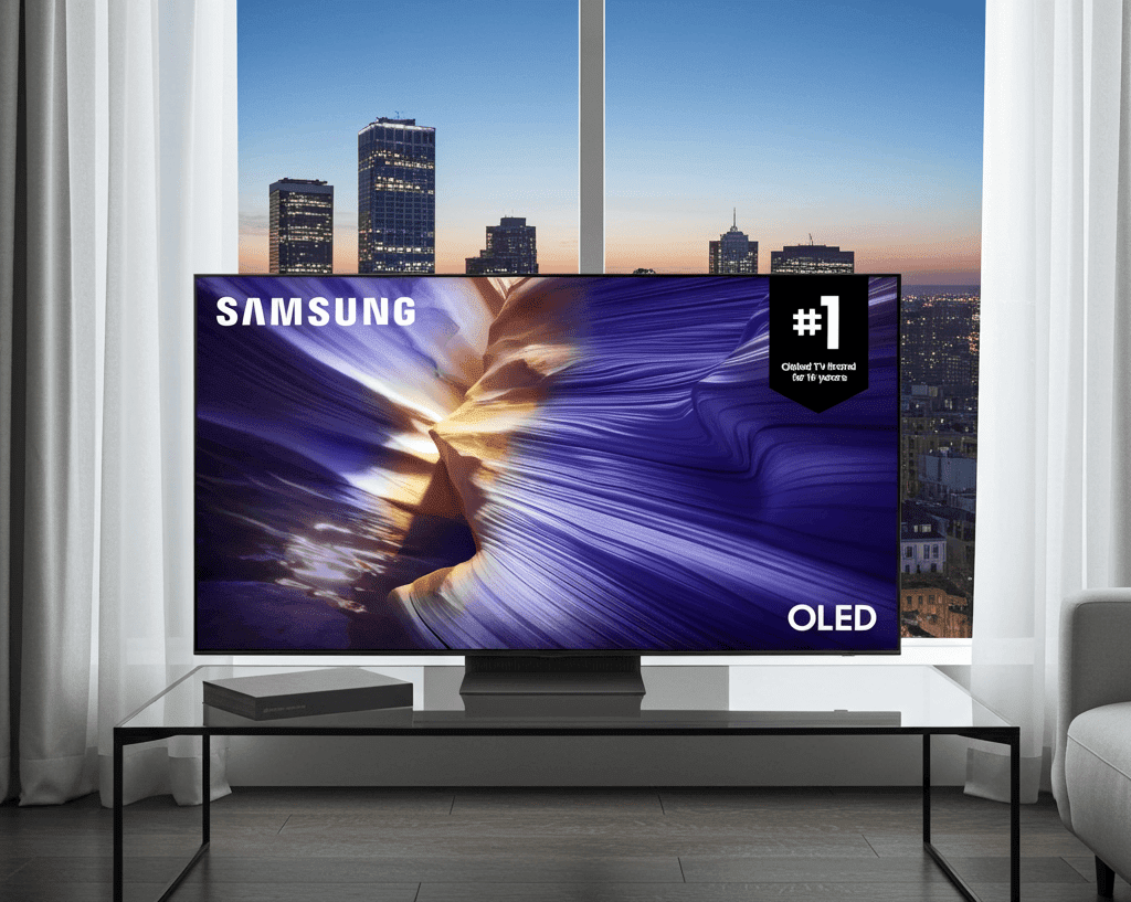 Téléviseur intelligent Samsung QN55S90FAFXZC 55" S90F 4K UHD HDR OLED Vision AI - 2025 - Remis à neuf en usine
