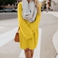thumbnail image 2 of 2025 Robe Chandail pour Femmes Femmes Chandail d'Hiver Tricot Été Robes Longueur Genou Col Roulé Chaud Manches Longues Robe Chandail Poche, 2 of 7