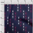 thumbnail image 1 of oneOone Polyester Lycra Fabric Arrow Sign Kasuri Print Fabric BTY 56 Inch Wide, 1 of 4