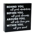 thumbnail image 2 of Home Graduation Quote Wood Box Sign Decor Desk Sign Positive Behind You All Your Memories Wooden Box Block Sign Rustics Home Shelf Wall Decoration Grad Gift Home Decor, 2 of 7