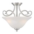 thumbnail image 1 of Westinghouse 2-Bulb Ceiling Light Fixture, Brushed Nickel and Frosted Glass, 1 of 5