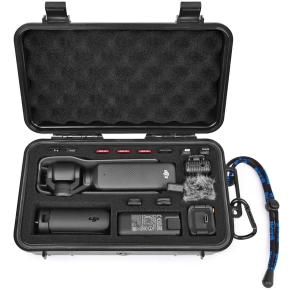 Lekufee Étui Rigide Imperméable de Voyage Compatible avec DJI Osmo Pocket 4, Osmo Pocket 3/Creator Combo/Power Expansion Combo/Caméra Vidéo/caméra de Vlogue et Accessoires (Étui et Sac Seulement)