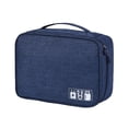 thumbnail image 1 of Waterproof Data Cable Storage Bags Travel Gadget Wires Organizer Zipper Pouch (Black), 1 of 6
