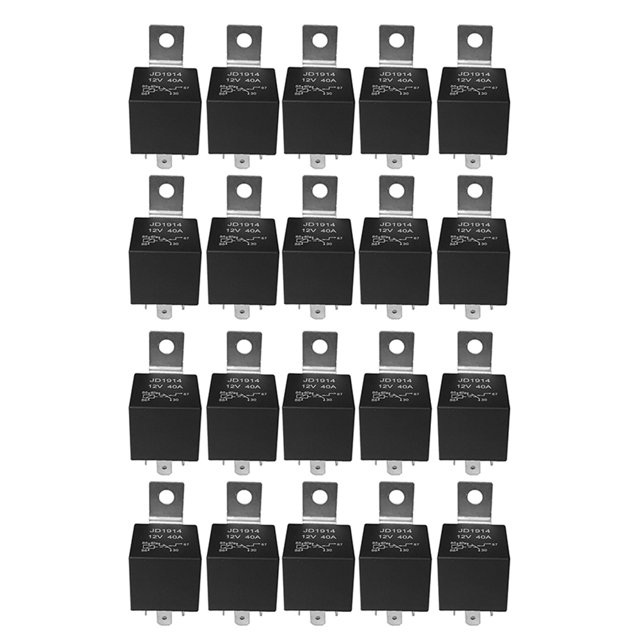 20 Pcs 5 Pin 12V Relay Switch (SPDT) (30/40 Amp) 12 Volt Automotive Relay for Automotive Fans