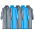 thumbnail image 1 of Weiqiqre Imperméables pour Hommes Ponchos de Pluie pour Adultes Imperméables Portatifs Réutilisables Lot de 5 avec Capuchon à Cordon Restez au Sec avec Style, 1 of 8