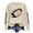 Beige-c, variant on Full Sleeve Crewneck Sweatshirts Bottom Banded Tops Women for Women Long Sleeve Active Wear Coats Women Football Graphic Printed Hoodless Beach Hoodies Women Pullover Sweatshirts Top Blouse