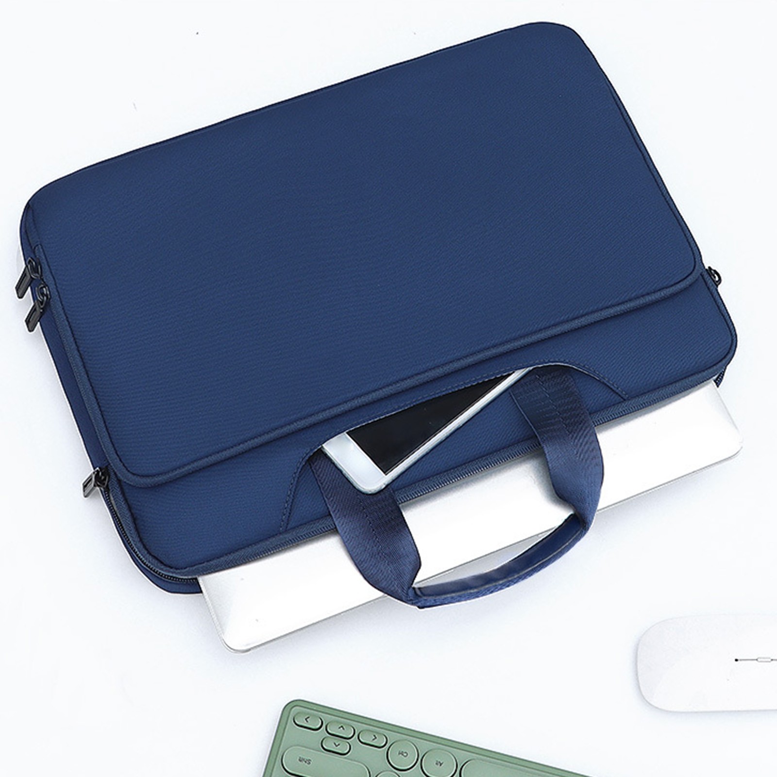 Czzoypi 15.6-16 Inch Laptop Bag, Waterproof Computer Bag with Velvet Lining, Multi Functional Business Travel Bag for Pro Air Tablet Accessories, Blue