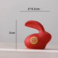 thumbnail image 3 of Baohd Cute Rabbit Statue Animal Model for Bookshelf Decoration Birthday Gift 6cmx4.5cmx5cm single ear, 3 of 9