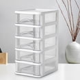 thumbnail image 3 of Plastic Storage Drawers Organizer Desktop Storage Box, Transparent Small Drawer Desk, Plastic Mini Storage Box, Rabbit Stationery Storage Box Small Drawers Organizer Storage, 3 of 4