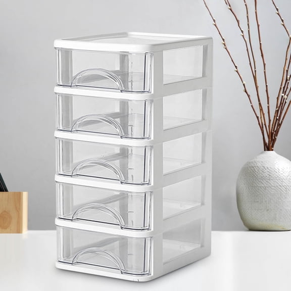 Black and Friday Cyber&Monday cuyhtdup Desktop Storage Box, Transparent Small Drawer Desk, Plastic Mini Storage Box, Stationery Storage Box