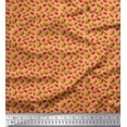 thumbnail image 1 of Soimoi Poly Georgette Fabric Coke & Burger Food Print Sewing Fabric Yard 52 Inch Wide, 1 of 3