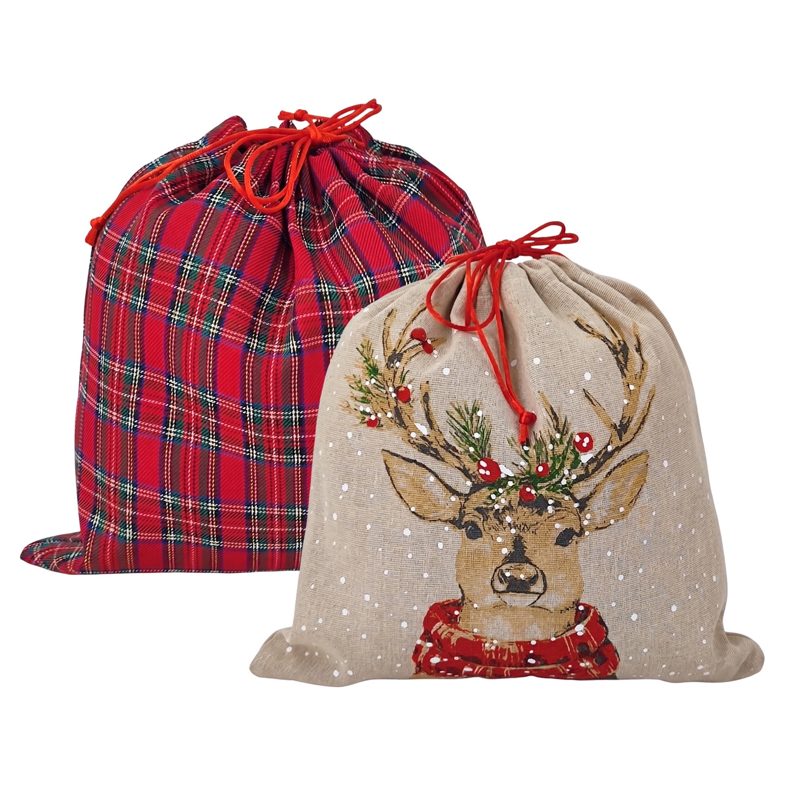 Holiday Time 2 Count Deer Christmas Gift Bags