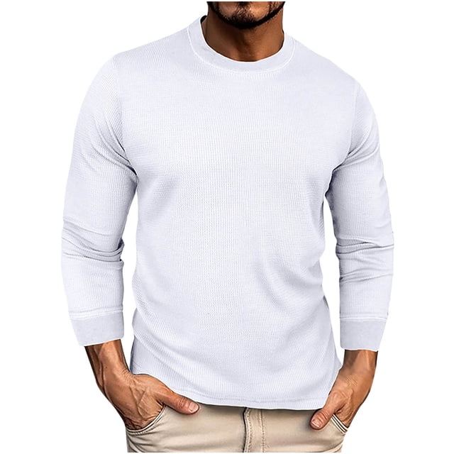 Chemises à Manches Courtes pour Hommes Chemise Sans Manches Slim à Manches Longues Col Rond Chemise Décontractée T-Shirt Haut Blouse Chemise à Manches Longues Hommes T-Shirts Sans Manches Hommes Chemises à Manches Courtes