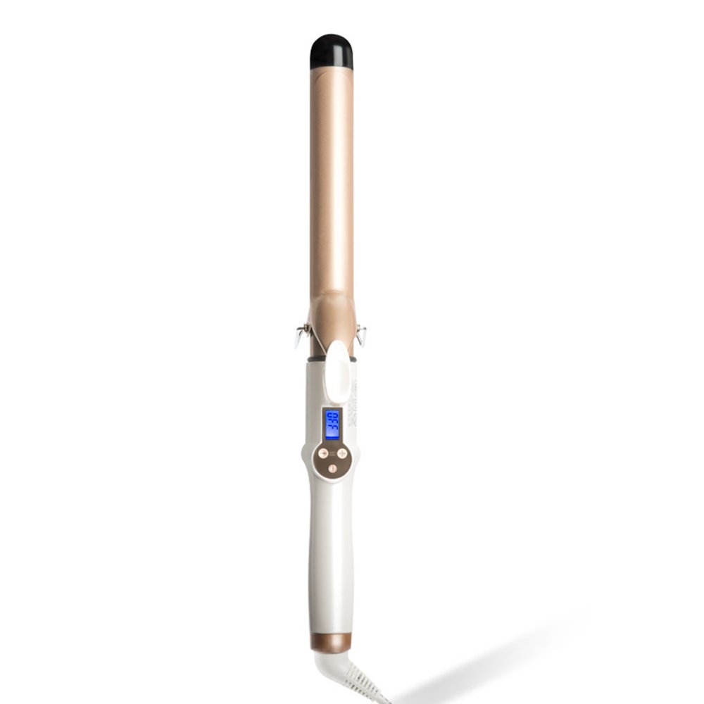 Chok EU Plug Electric Hair Curler 110-210V Styling Digital Display Ceramic Temperature Adjustable Curling Iron Wand Waver Roller 25mm