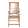thumbnail image 3 of vidaXL Chaises Inclinables d'Extérieur pour Terrasse Chaise Longue Inclinable en Bois Massif Teck, 3 of 5