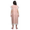thumbnail image 4 of Moomaya Robe de Nuit en Coton à Bordure en Dentelle pour Femmes avec Boutons, 4 of 6