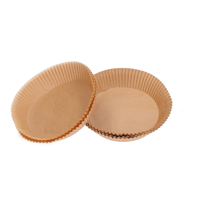 Fryer Paper Liner, 50PCS Round Disposable Air Fryer Liner Non Stick Baking Paper Double Sided Grease Paper For 3-6L Fryer Microwave Ovens Cookware