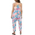 thumbnail image 4 of Girls Overall Bow Print Rompers for Girls Loose Casual Rompers with Pockets Girls Outfit 5-6 Y, 4 of 6