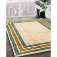thumbnail image 2 of Ahgly Company Tapis d'Intérieur Ronds Abstraits Kaki et Or, Tapis de Zone Abstraits, 6 Pieds Rond, 2 of 6